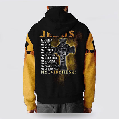 Jesus Save Jesus Is My God My King 3d Hoodies For Women Men - Christian Apparel Hoodies