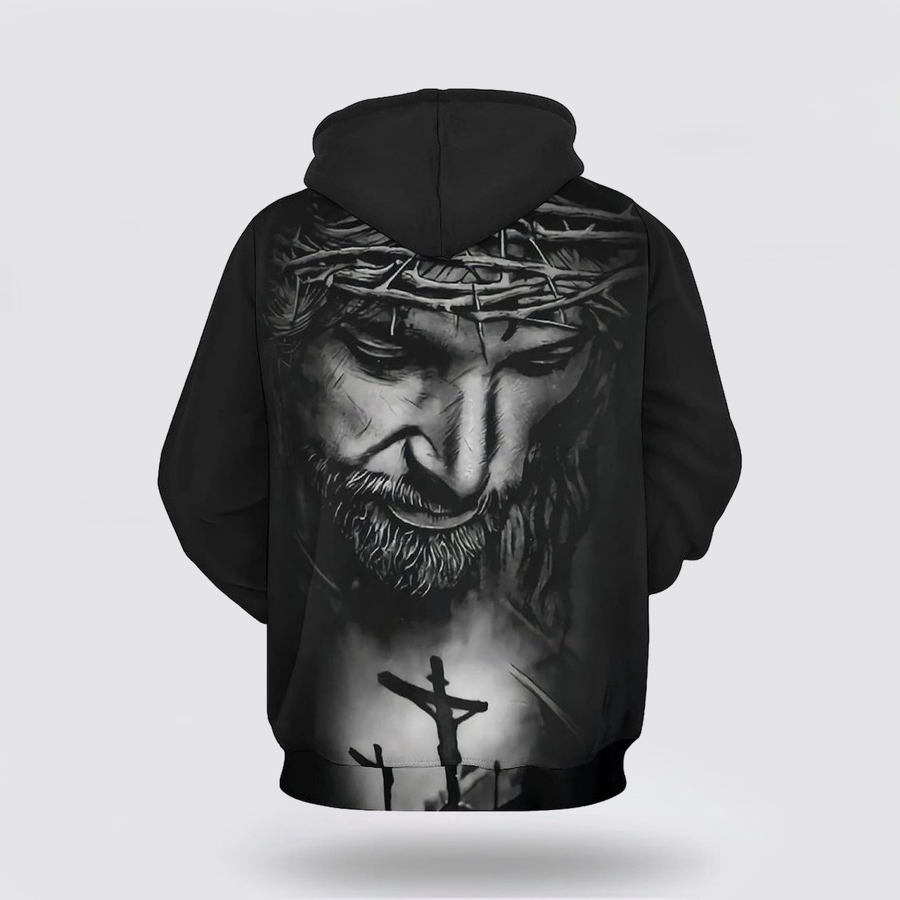 Jesus With Crown Of Thorns 3d Hoodies For Women Men - Christian Apparel Hoodies