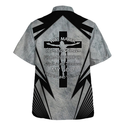 Jesus And Lion Way Maker Miracle Worker Promise Keeper Hawaiian Shirt For Men and Women - Faith inspired Hawaiian shirt