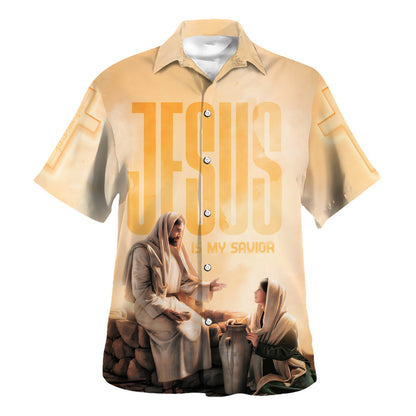 Jesus And Woman At The Well Hawaiian Shirt For Men and Women - Faith inspired Hawaiian shirt