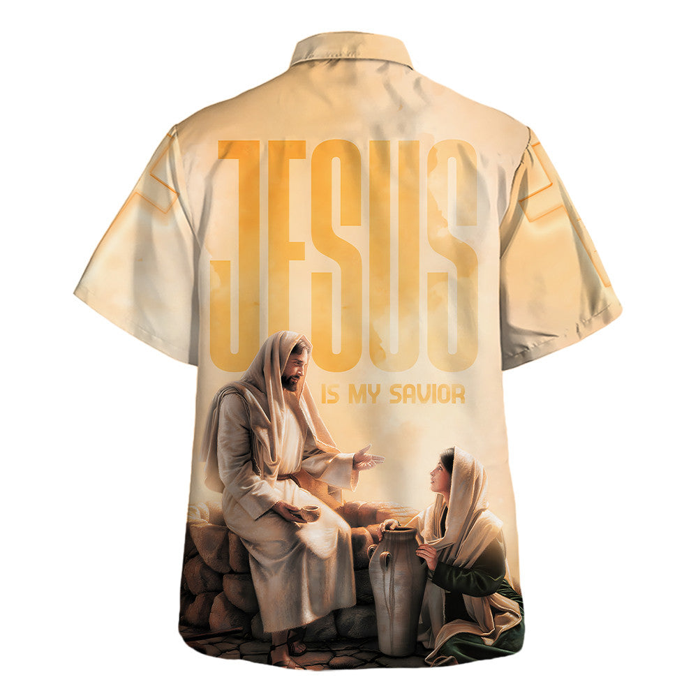 Jesus And Woman At The Well Hawaiian Shirt For Men and Women - Faith inspired Hawaiian shirt