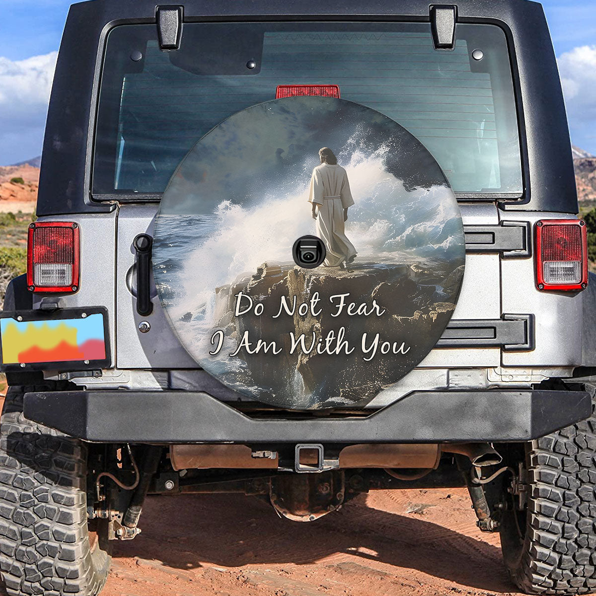 Jesus Christ Do Not Fear I Am Spare Tire Cover - Christian Tire Cover