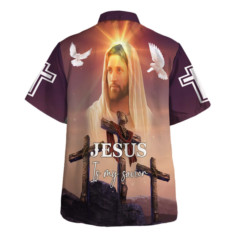 Jesus Christ Is My Savior Dove Cross Hawaiian Shirt For Men and Women - Faith inspired Hawaiian shirt
