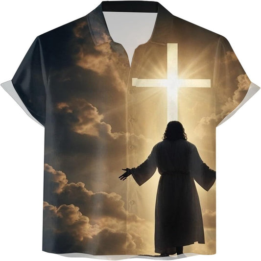 Jesus Cross Christian Hawaiian Shirt - Hawaiian Beach Shirts for Men Women