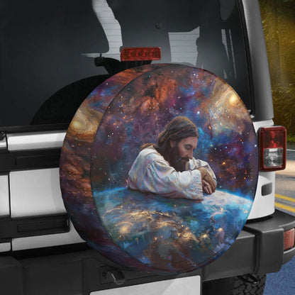 Jesus Earth Spare Tire Cover - Christian Tire Cover