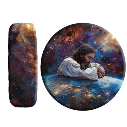 Jesus Earth Spare Tire Cover - Christian Tire Cover