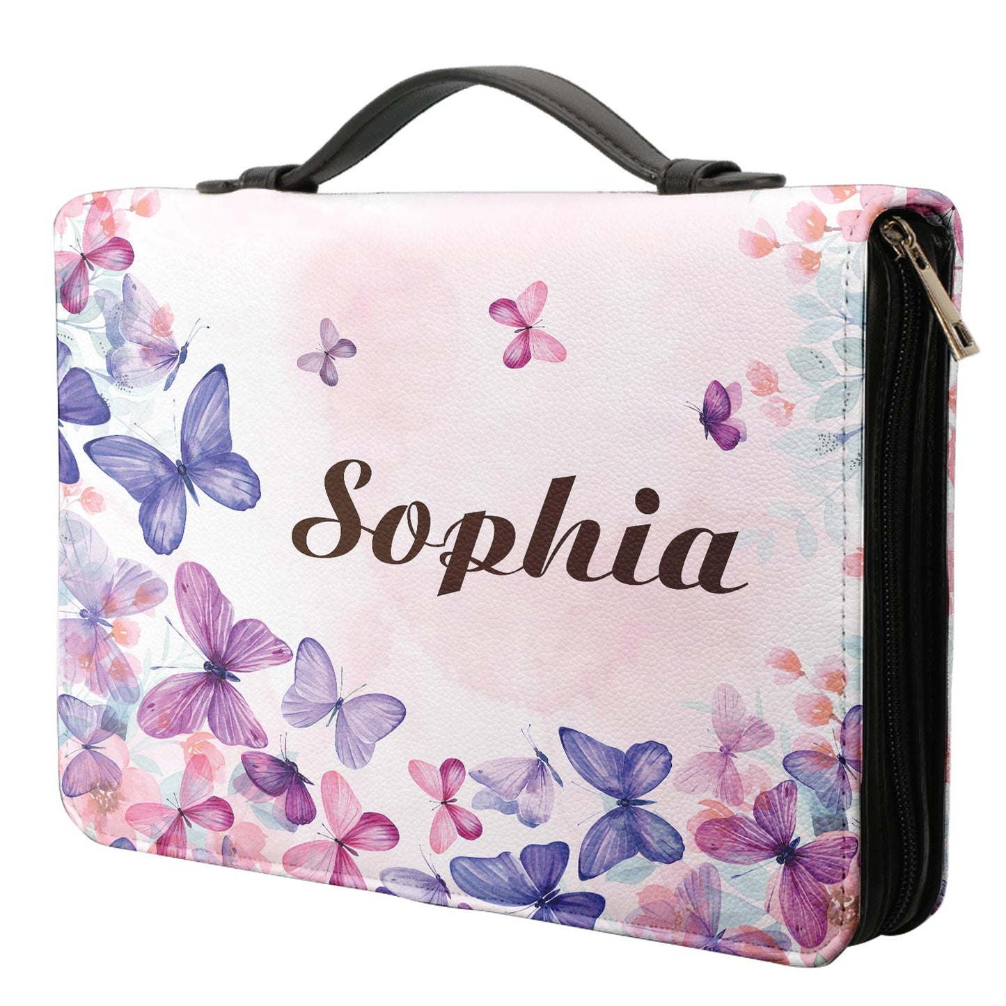 Jesus Facts Butterfly Personalized Bible Cover - Christian Bible Covers For Women