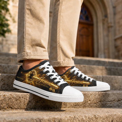 Jesus Faith Over Fear Classic Custom Low Top Shoes Life style  