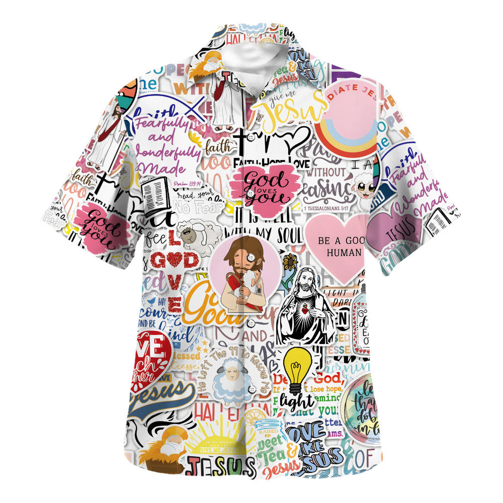 Jesus God Hawaiian Shirt For Men and Women - Faith inspired Hawaiian shirt