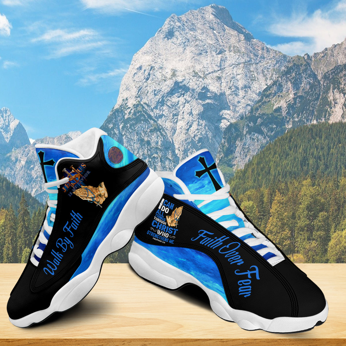 Jesus Shoe Rocks Jesus God Prayer J13 Shoes - I Can Do All Things Through Christ Shoes ...