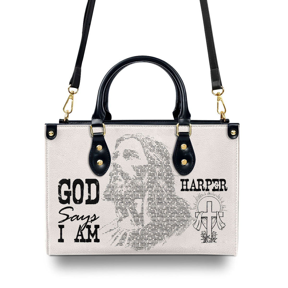 Jesus God Says I Am Personalized Leather Handbag - Jesus Handbag