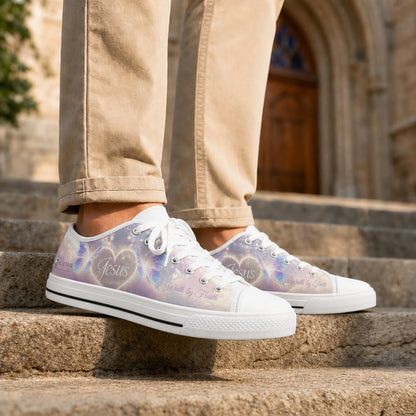 Jesus Heart Butterflies Graphic Custom Low Top Shoes Life style    
