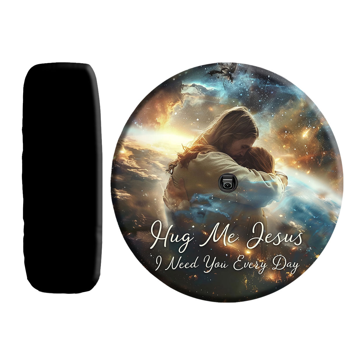 Jesus Hug Me Jesus I Need You Every Day Spare Tire Cover - Christian Tire Cover