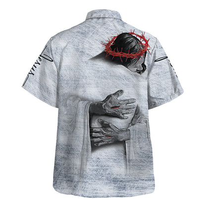 Jesus Hug Way Maker Way Maker Promise Keeper Hawaiian Shirt For Men and Women - Holy family Hawaiian shirt