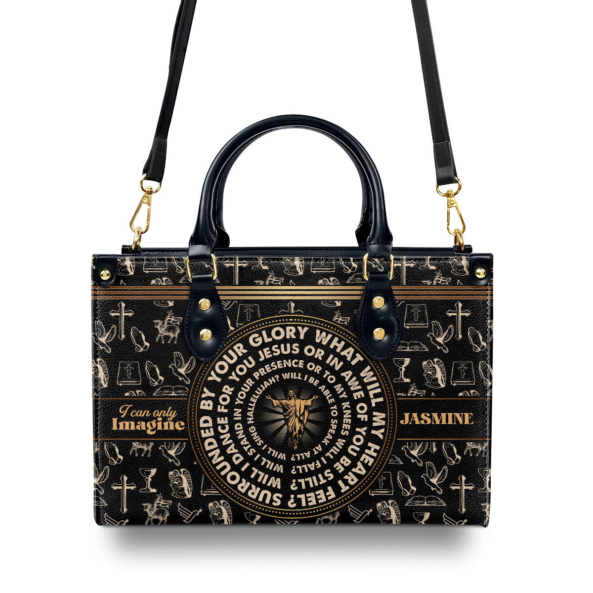 Jesus I Can Only Imagine Personalized Leather Handbag - Jesus Handbag