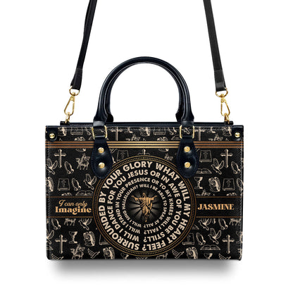 Jesus I Can Only Imagine Personalized Leather Handbag - Jesus Handbag