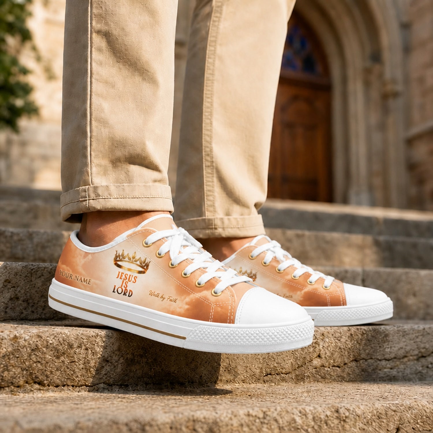 Jesus Is Lord Custom Low Top Canvas Shoes Life style    