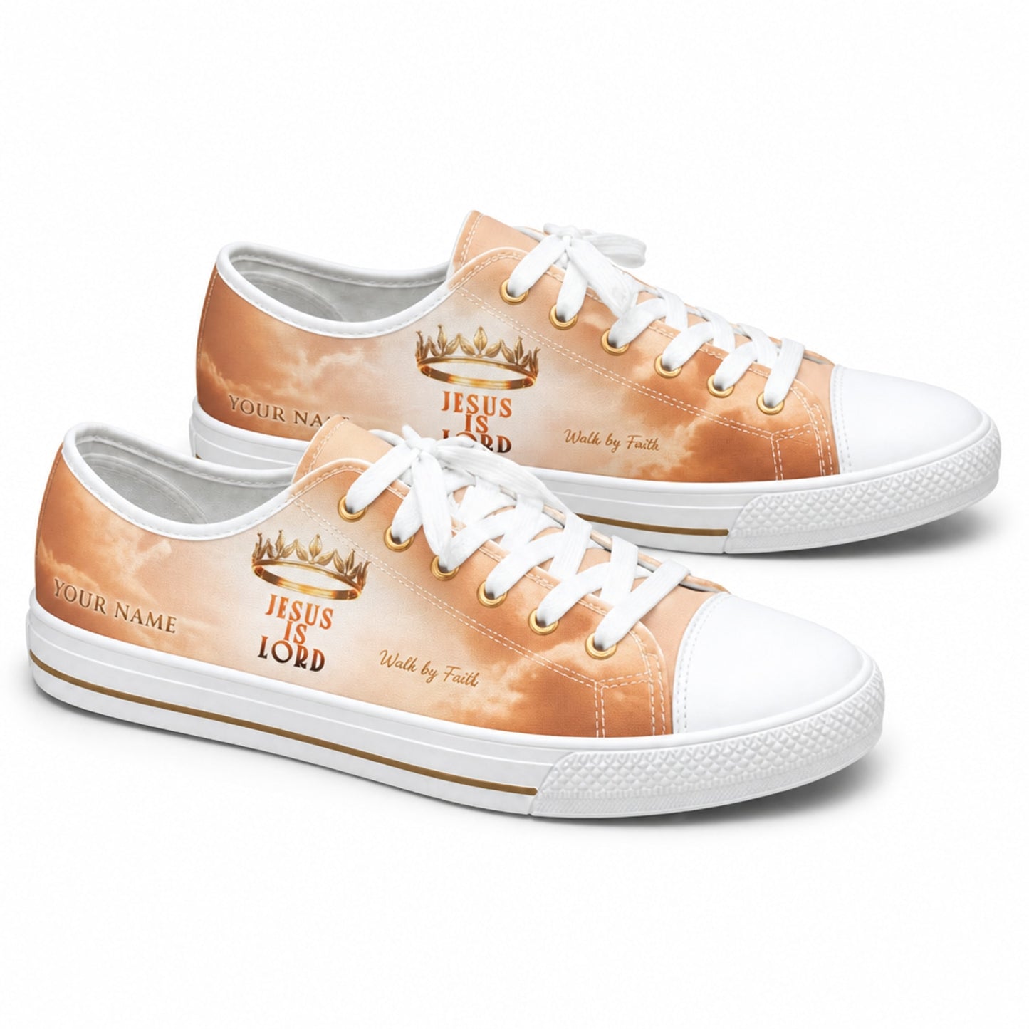 Jesus Is Lord Custom Low Top Canvas Shoes        