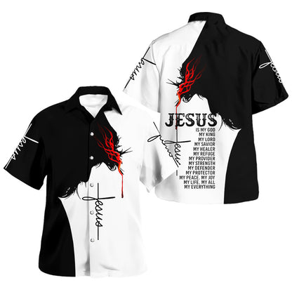Jesus Is My God My King My Lord Hawaiian Shirt For Men and Women - Holy family Hawaiian shirt