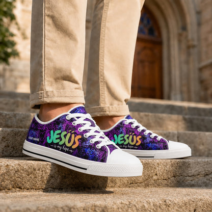 Jesus Is My Hope Graphic Personalized Low Top Shoes Life style  