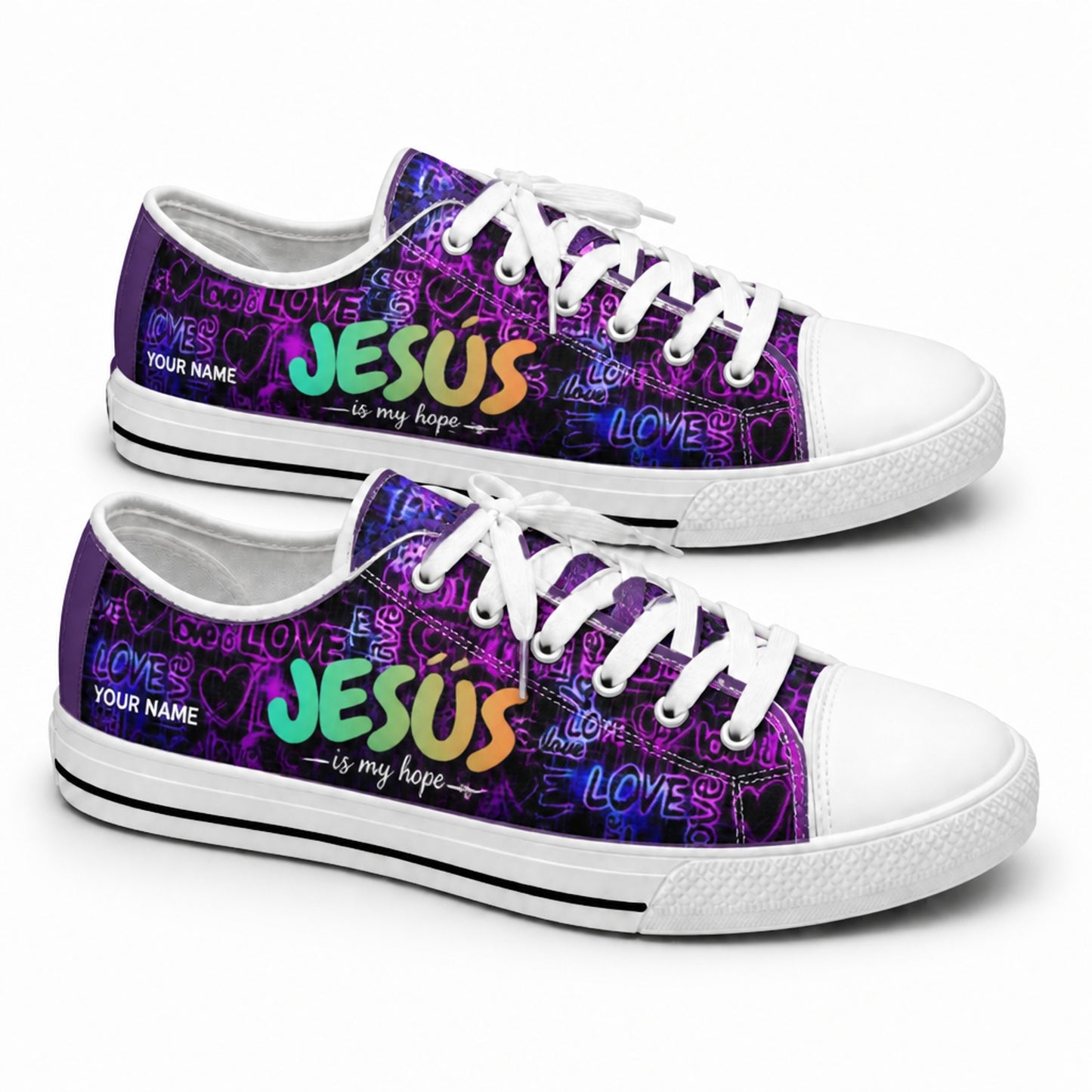Jesus Is My Hope Graphic Personalized Low Top Shoes      