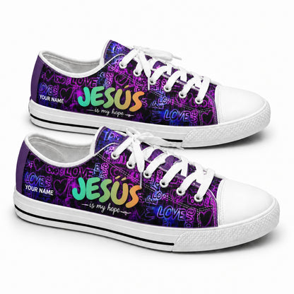 Jesus Is My Hope Graphic Personalized Low Top Shoes      