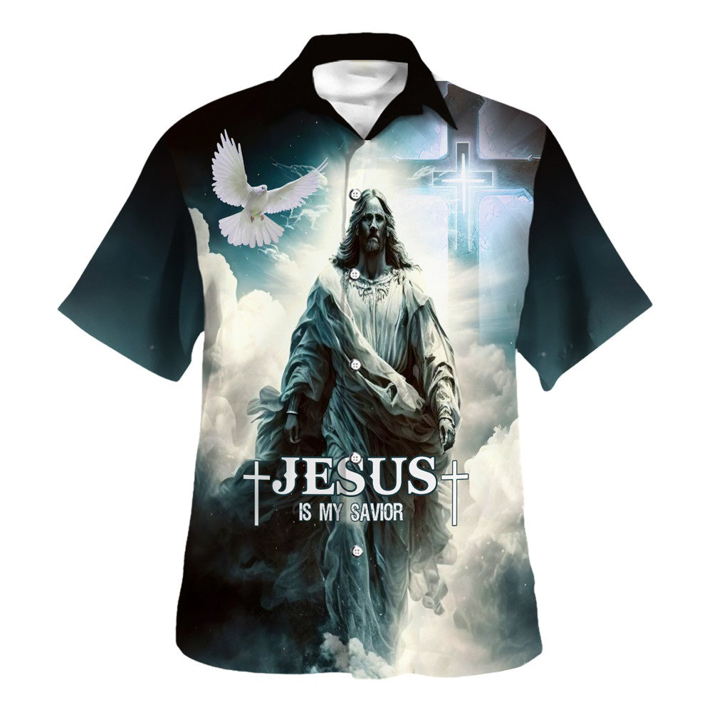Jesus Is My Savior Dove Cross Hawaiian Shirt For Men And Women - Holy Family Hawaiian Shirt