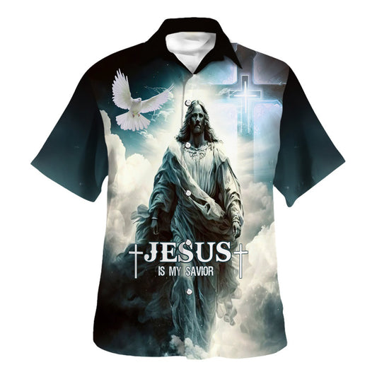 Jesus Is My Savior Dove Cross Hawaiian Shirt For Men And Women - Holy Family Hawaiian Shirt