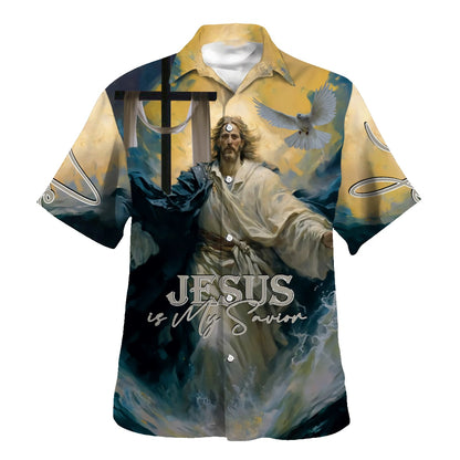 Jesus Is My Savior Dove Hawaiian Shirt For Men And Women - Holy Family Hawaiian Shirt