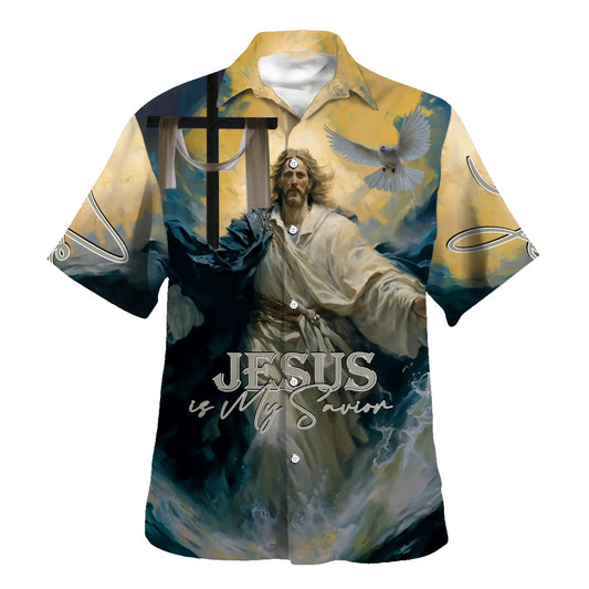 Jesus Is My Savior Dove Hawaiian Shirt For Men And Women - Holy Family Hawaiian Shirt
