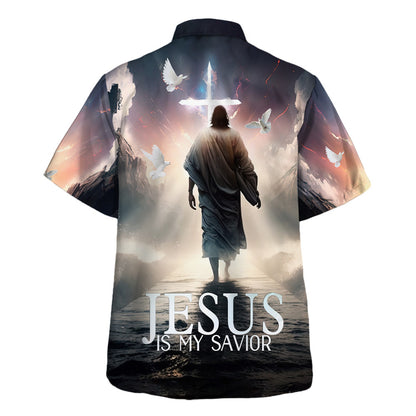Jesus Is My Savior Jesus Walk Water Hawaiian Shirt For Men And Women - Holy Family Hawaiian Shirt