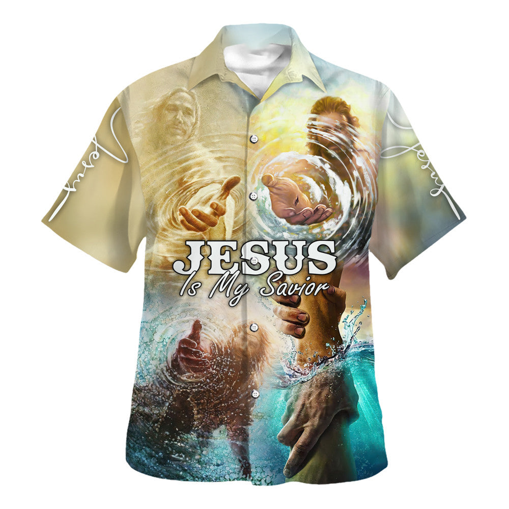 Jesus Is My Savior Jesus Water Hawaiian Shirt For Men And Women - Holy Family Hawaiian Shirt