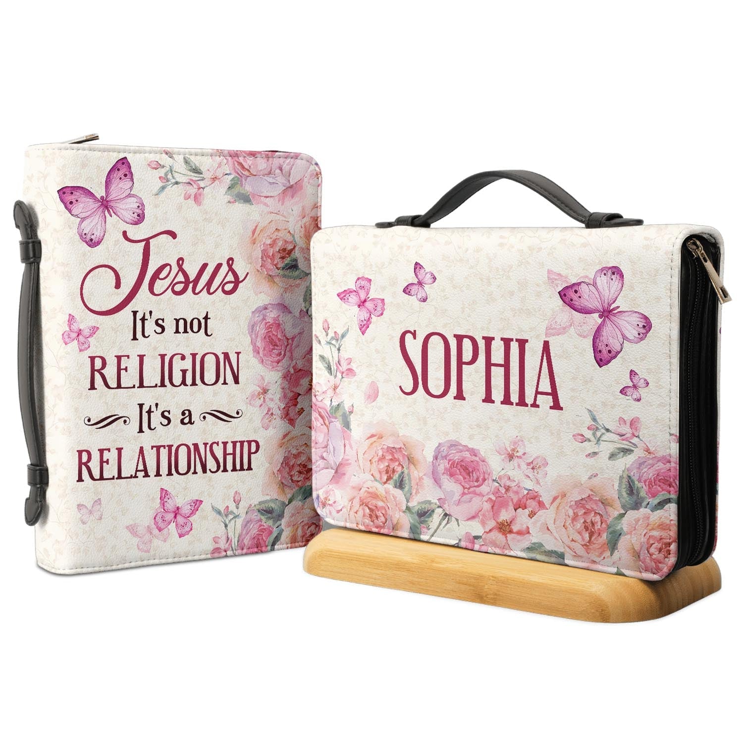 Jesus It Is Not Religion It Is A Relationship Personalized Bible Cover - Christian Bible Covers For Women