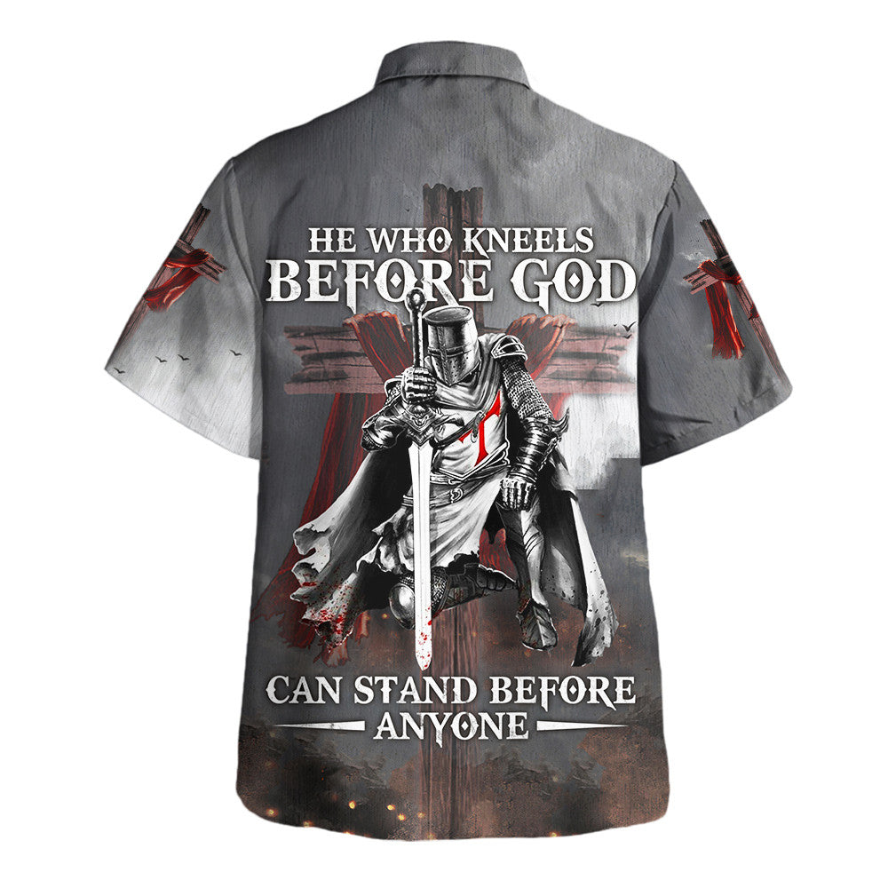 Jesus Knights Templar He Who Kneels Before God Hawaiian Shirt For Men And Women - Holy Family Hawaiian Shirt