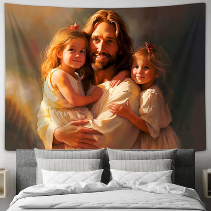 Jesus Life Child Of God Tapestry - Bible Verse Tapestry