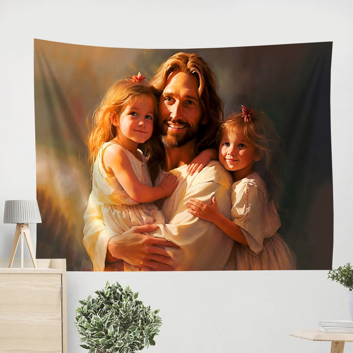 Jesus Life Child Of God Tapestry - Bible Verse Tapestry