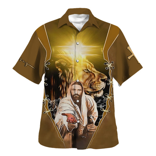 Jesus Lion Of Judah My God Is Not Dead Hawaiian Shirt For Men And Women - Holy Family Hawaiian Shirt
