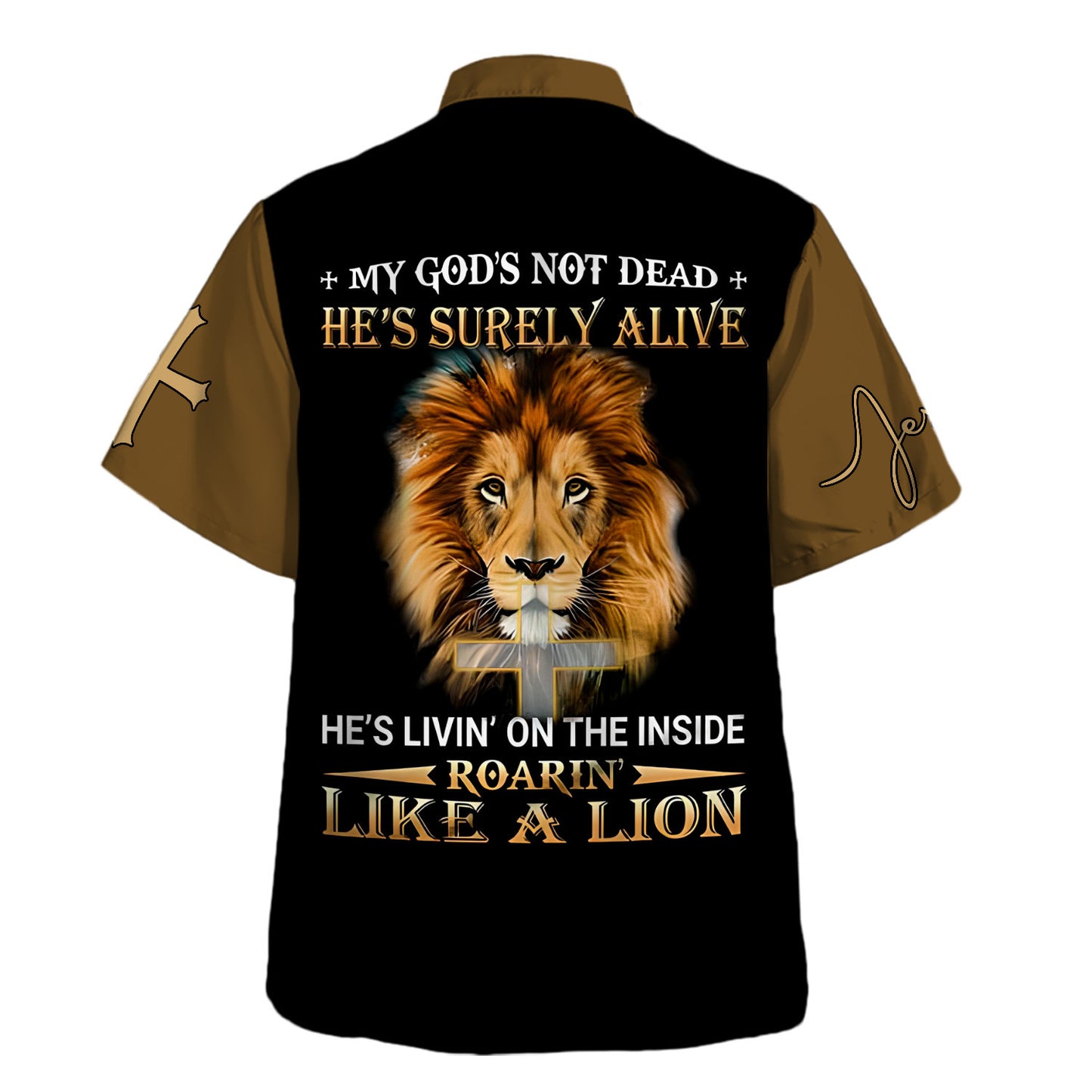 Jesus Lion Of Judah My God Is Not Dead Hawaiian Shirt For Men And Women - Holy Family Hawaiian Shirt