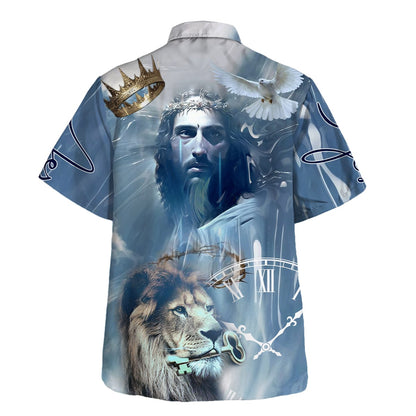 Jesus Lion The Lamb Dove Hawaiian Shirt For Men And Women - Holy Family Hawaiian Shirt