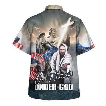 Jesus One Nation Under God Eagle Hawaiian Shirt For Men And Women - Holy Family Hawaiian Shirt