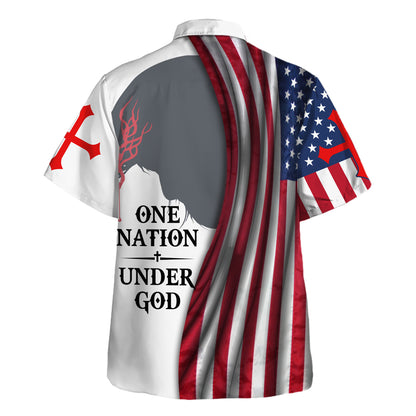 Jesus One Nation Under God Hawaiian Shirt For Men And Women - Holy Family Hawaiian Shirt