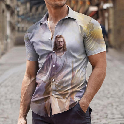 Jesus Picture Christian Hawaiian Shirt - Hawaiian Beach Shirts for Men Women