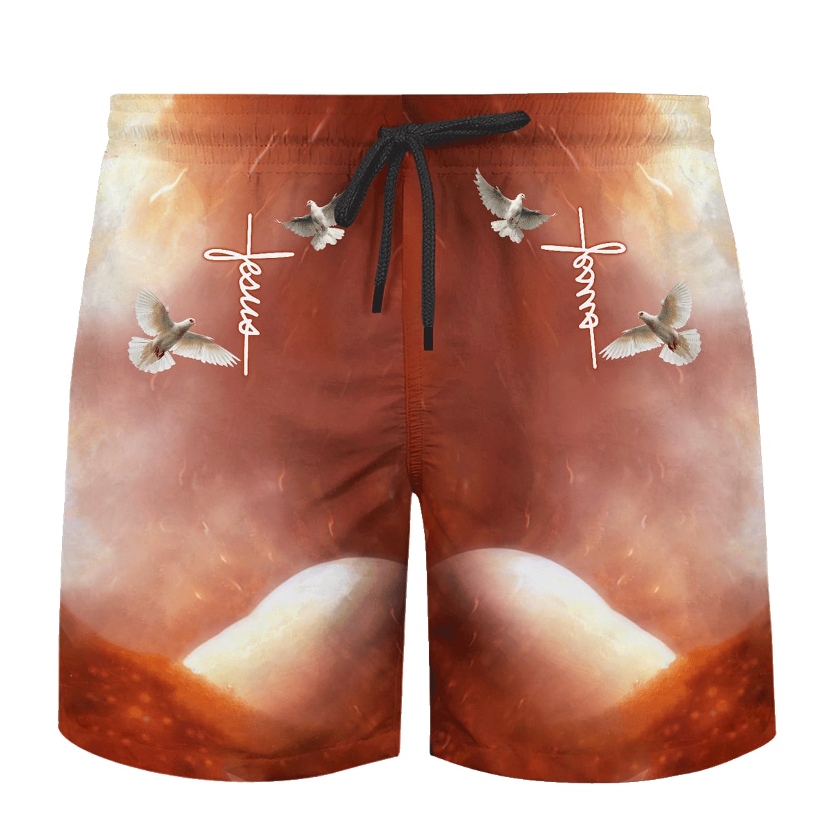 Jesus Prays Cross Lion Dove Hawaiian Shirt For Men And Women - Holy Family Hawaiian Shirt