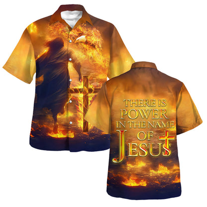 Jesus Run To Cross There Is Power In The Name Of Jesus Hawaiian Shirt For Men And Women - Religion Hawaiian Shirts