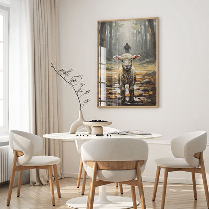 Jesus Running after a Lost Lamb II, Christian Canvas Wall Art, Christmas Gift Ideas, Christian Home Decor, Ciaocustom