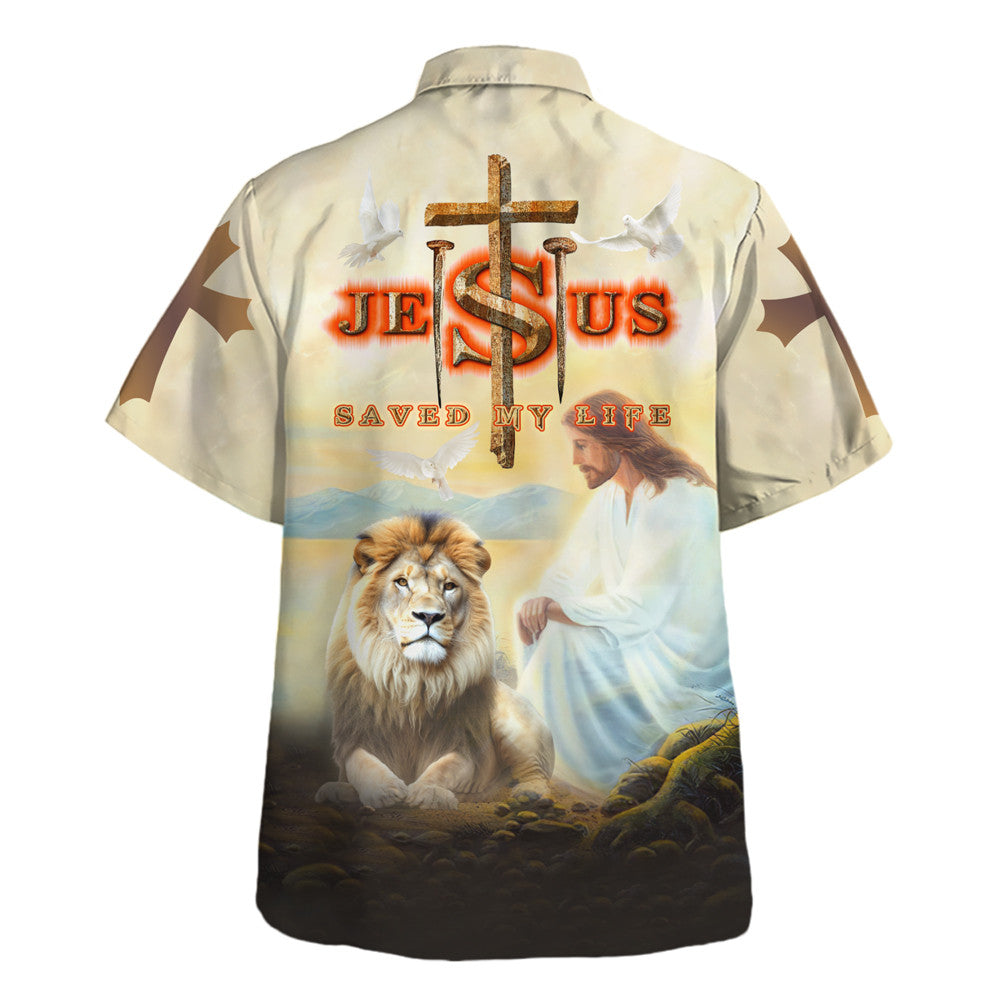 Jesus Save My Life And The Lion Hawaiian Shirt For Men And Women - Religion Hawaiian Shirts