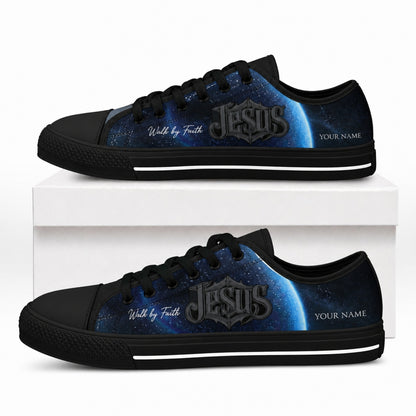 Jesus Shoes Graphic Low Top Shoes box black        