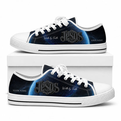 Jesus Shoes Graphic Low Top Shoes box white        