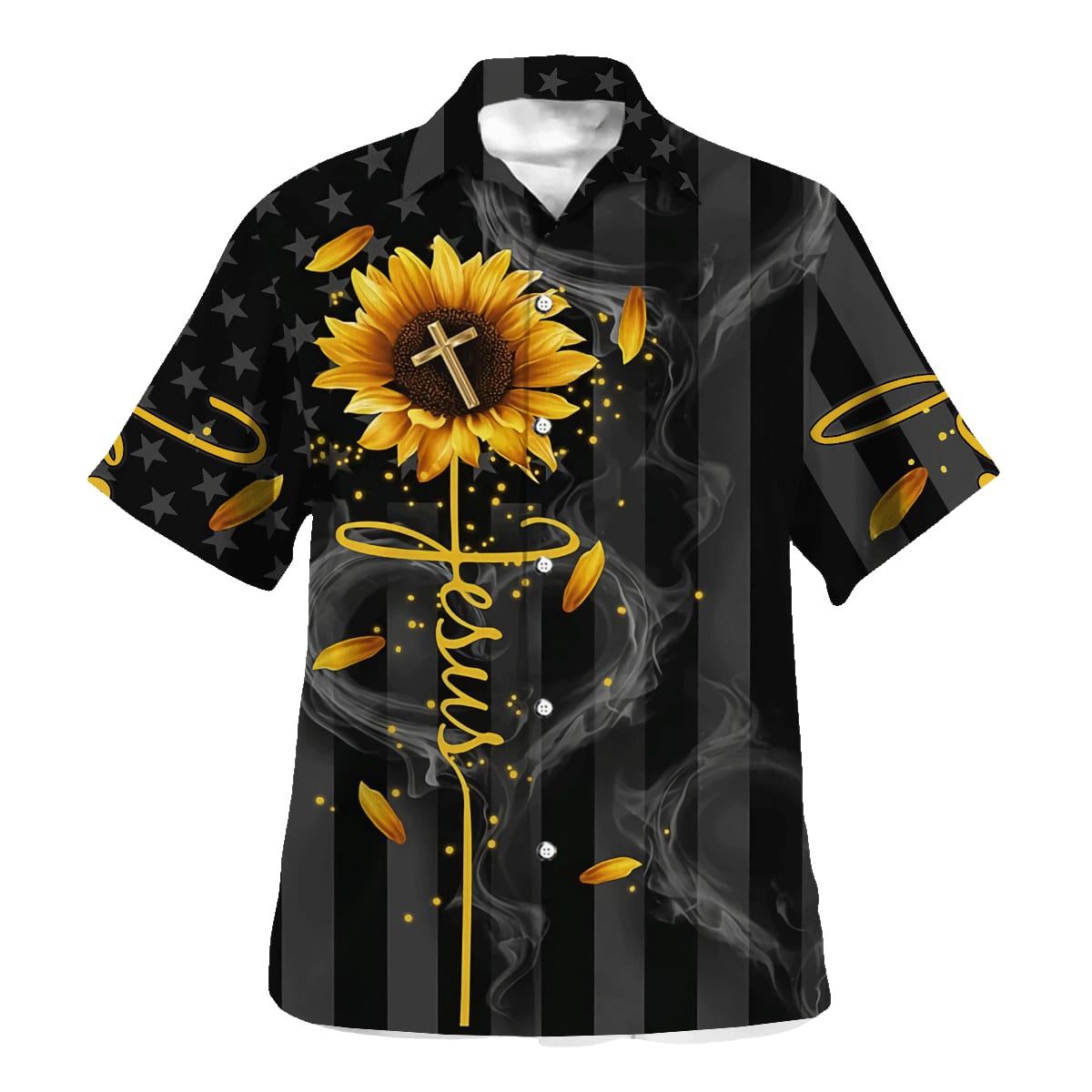 Jesus Sunflower Cross Hawaiian Shirt For Men And Women - Religion Hawaiian Shirts