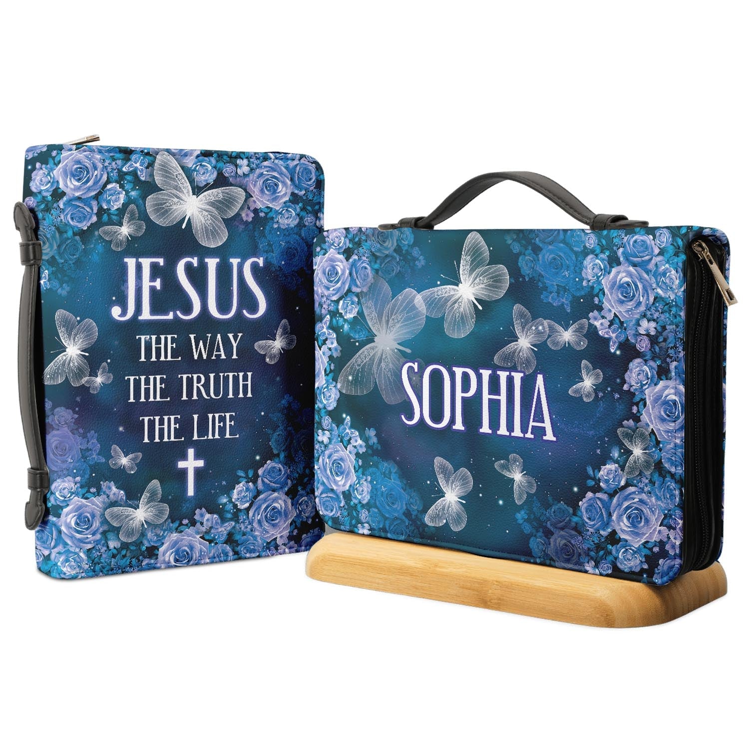 Jesus The Way The Truth The Life Personalized Bible Cover - Christian Bible Covers For Women